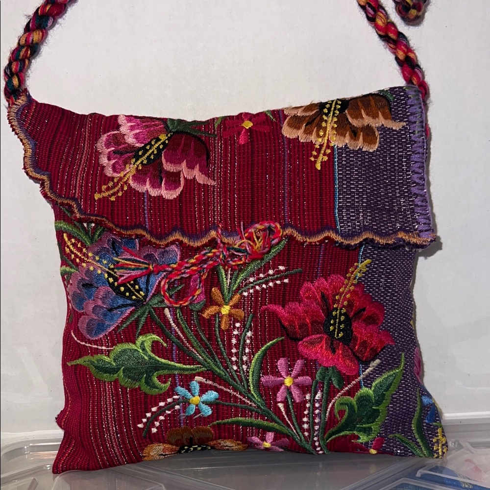 Vintage Guatemalan HUIPIL Crossbody Bag - Picture 1 of 7